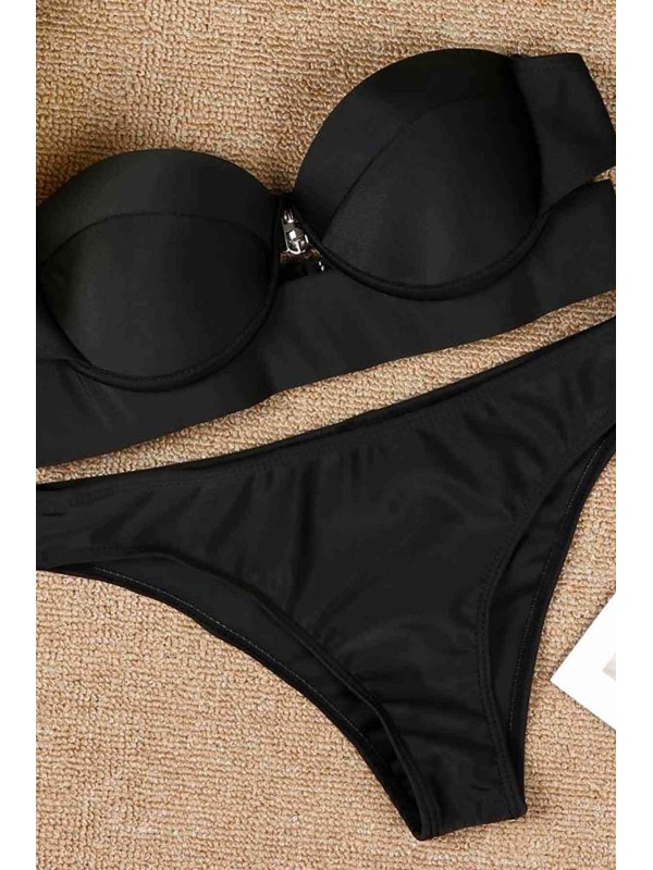  Siyah Straplez Bikini Takım 